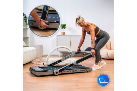 Banda de alergare electrică THUNDER RACE-SILVER – Fitness puternic acasă până la 14 kmh cu sarcină maximă 130 kg! [3]