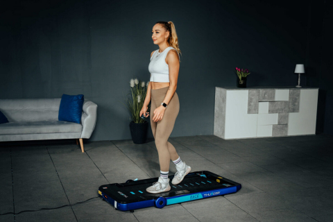 Banda de alergare electrica THUNDER RACE, Viteza maxima 14km/h, maxima suportata 130kg, Blue [8]