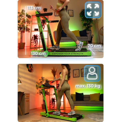 Электрическая беговая дорожка THUNDER®️ RACE-GREEN – удобство, безопасность и мощность для тренировок дома [2]