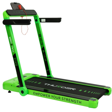 Benzi de alergat - Электрическая беговая дорожка THUNDER®️ RACE-GREEN – удобство, безопасность и мощность для тренировок дома