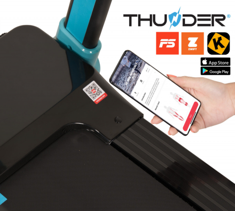 Banda de alergare electrica THUNDER ULTRA, Viteza maxima 16km/h, maxima suportata 160kg, Black [4]