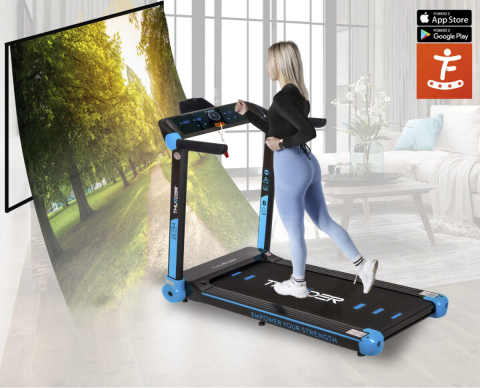 Banda de alergare electrica THUNDER ULTRA, Viteza maxima 16km/h, maxima suportata 160kg, Black [6]