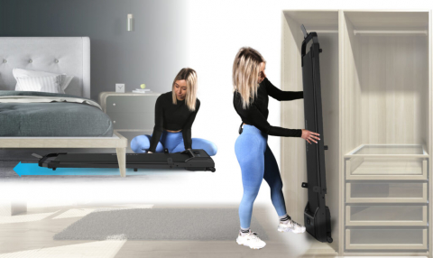 Banda de alergare electrica THUNDER VIVA, Viteza maxima 10km/h, maxima suportata 90kg, Black [3]