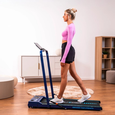 Беговая дорожка электрическая THUNDER VIVA Синяя – Умный фитнес и компактность для комфорта дома! [5]