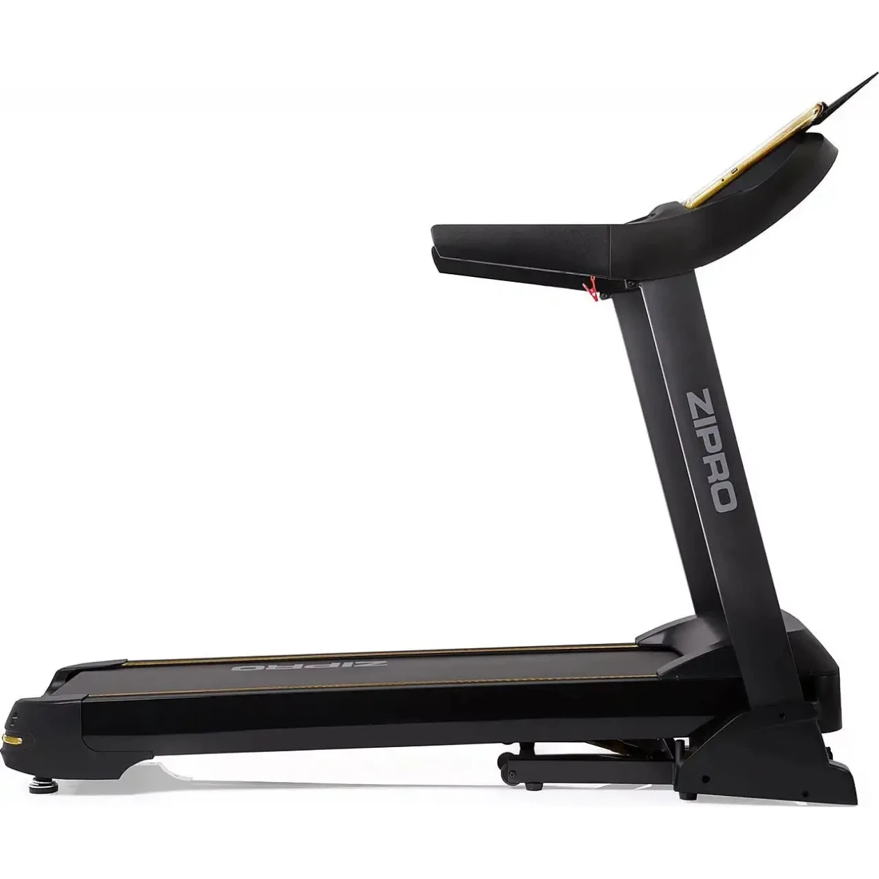 Bandă de alergat electrică Zipro Pacemaker Gold iConsole+ (3 CP, Viteza max. 18 km/h, Sarcină max. 150 kg, Înclinare 0-15°, Wi-Fi, Pliabilă, Negru/Gold) [6]