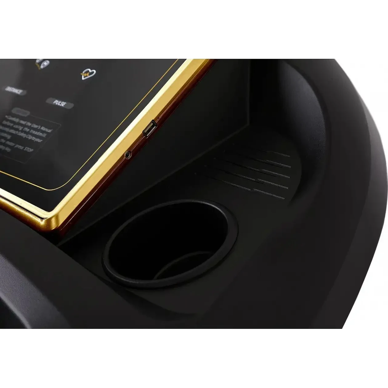 Bandă de alergat electrică Zipro Pacemaker Gold iConsole+ (3 CP, Viteza max. 18 km/h, Sarcină max. 150 kg, Înclinare 0-15°, Wi-Fi, Pliabilă, Negru/Gold) [11]