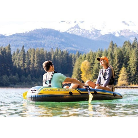 Barcă gonflabilă INTEX Challenger 2 cu vâsle și pompă, 236x114x41 cm, 2 persoane, max. 200 kg – aventură și siguranță pe apă [2]