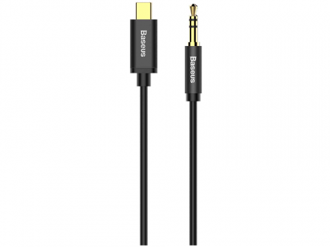 Type-C - 3.5mm - Baseus Cable Audio Type-C to 3.5 M01, Black - Conexiune Audio de Înaltă Calitate