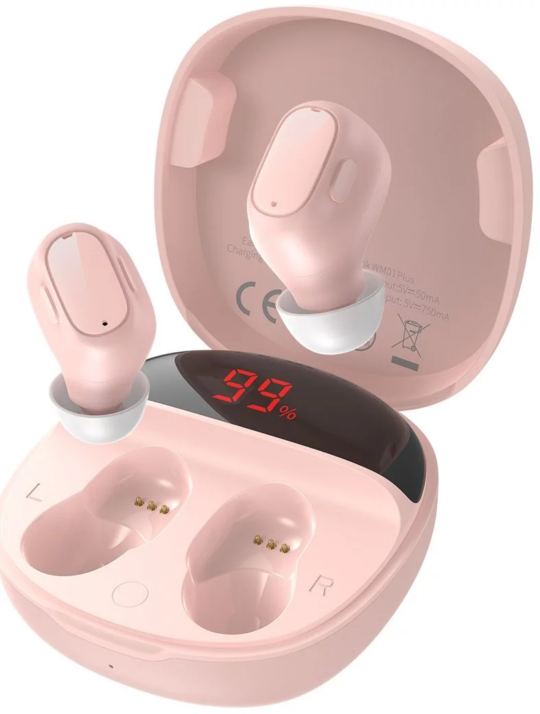 Электроника - Casti fara fir Baseus Earphones TWS Encok WM01 Plus, Roz
