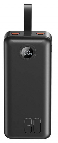 Cu fir - Baterie Externă PR240 USB-C 20W/USB-A 22.5W, 30000mAh, Încărcare Rapidă Digitală (cu Lumină LED)