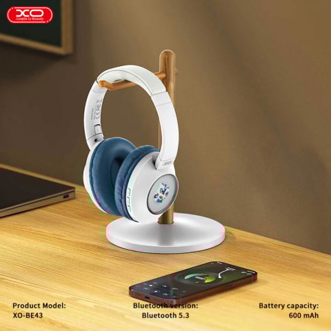 BE43 Lion Dancing Folding Headband Bluetooth Headset blue [3]