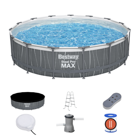 Bestway Piscină STEEL PRO MAX 457×107 cm, 14 970 L, cadru metalic, LED [5]