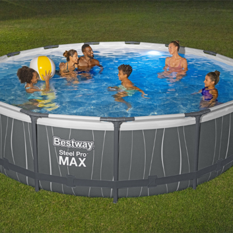 Bestway Piscină STEEL PRO MAX 457×107 cm, 14 970 L, cadru metalic, LED [2]
