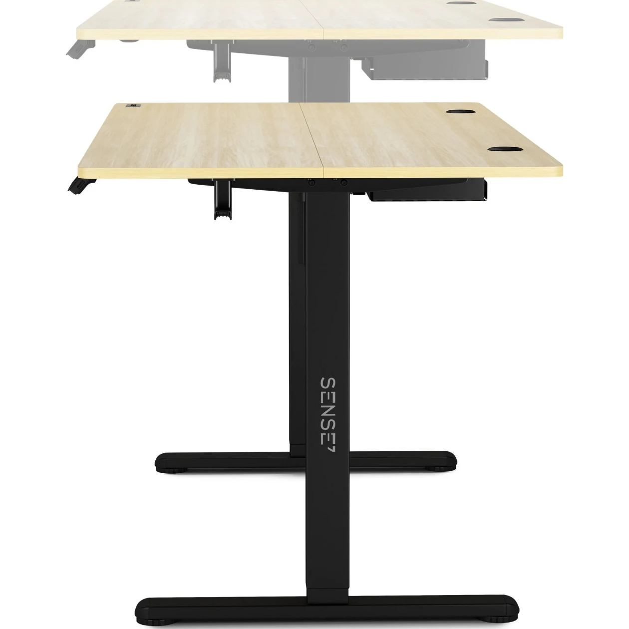 Birou reglabil pe înălțime Sense7 Nojo 140x70 Black Pine (Blat MDF, Cadru Metalic, Reglaj 72-118 cm) [8]