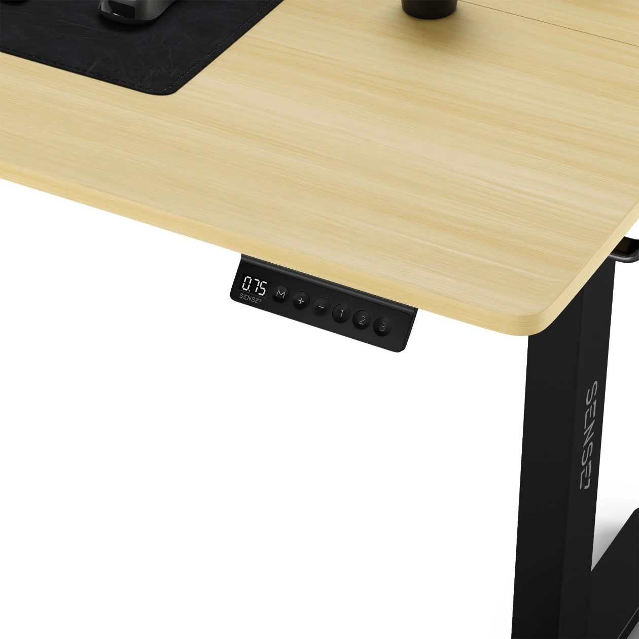 Birou reglabil pe înălțime Sense7 Nojo 140x70 Black Pine (Blat MDF, Cadru Metalic, Reglaj 72-118 cm) [3]