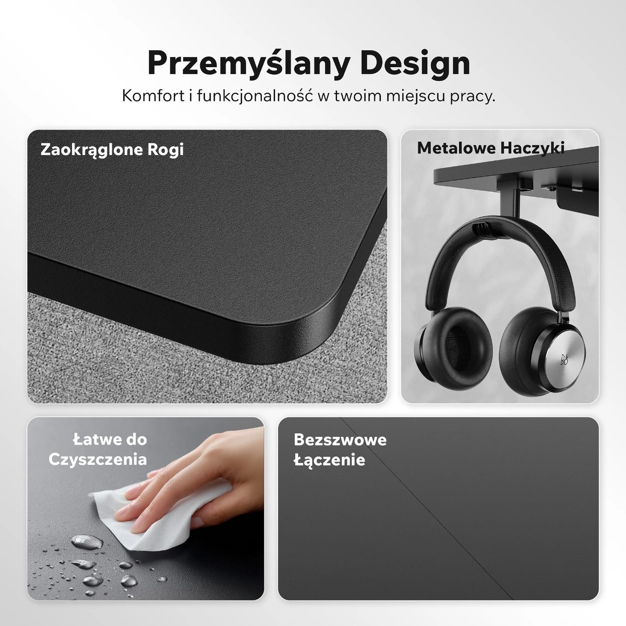 Регулируемый компьютерный стол Sense7 Nojo Light (120x60 см), Black [3]