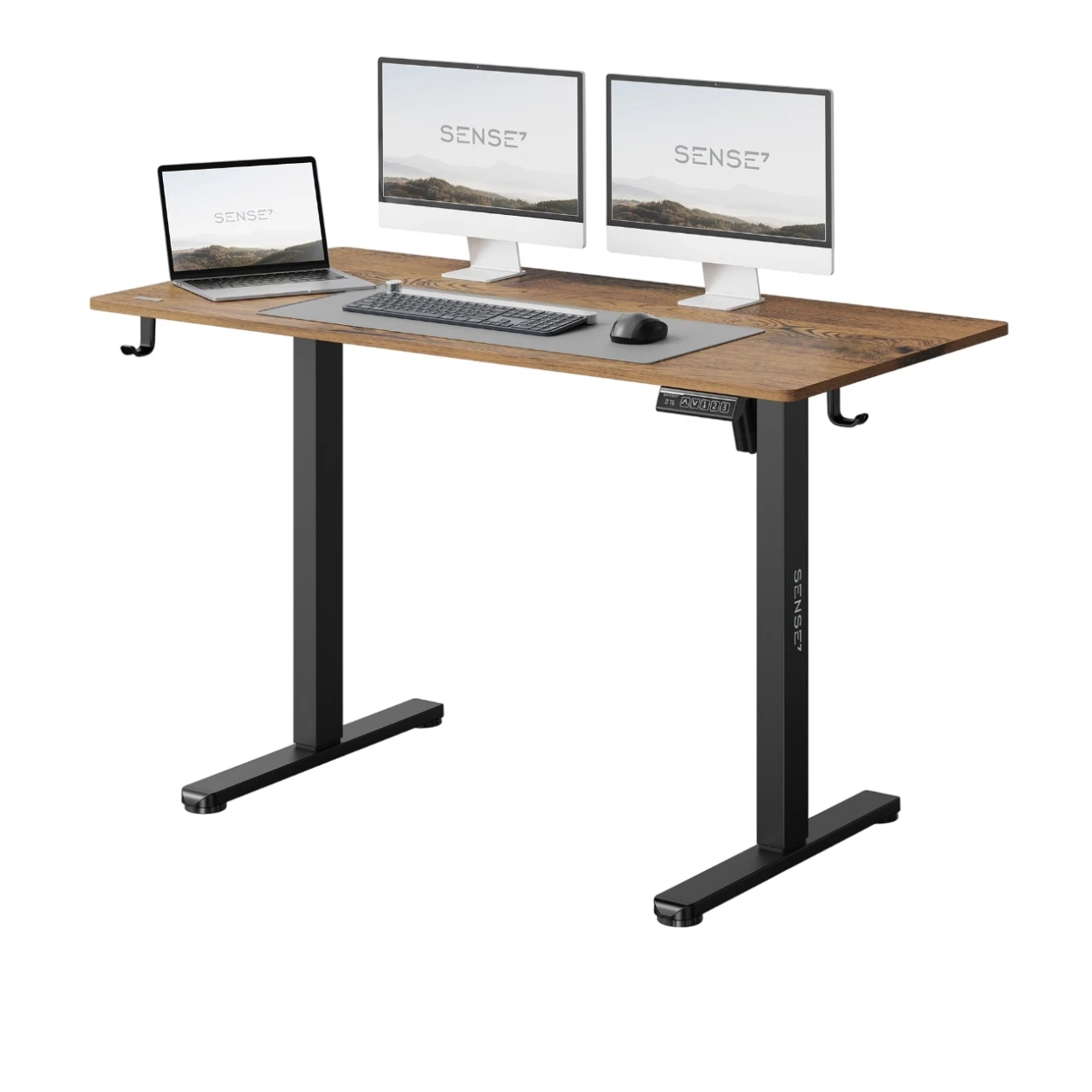 Mese pentru laptop - Регулируемый компьютерный стол Sense7 Nojo Light (120x60 см), Dark Brown