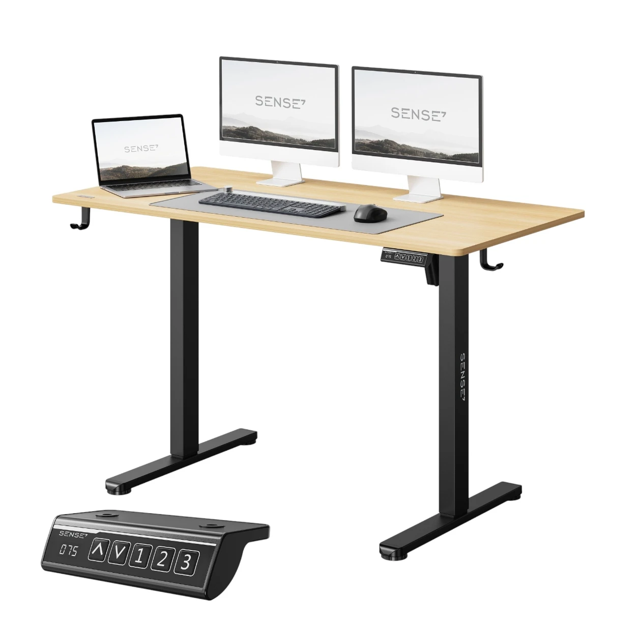 Mese pentru laptop - Регулируемый компьютерный стол Sense7 Nojo Light (120x60 см), Light Brown