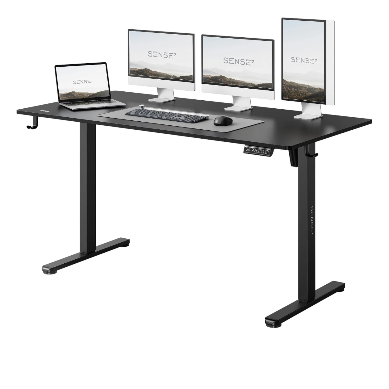 Mese pentru laptop - Регулируемый компьютерный стол Sense7 Nojo Light (140x70 см), Black