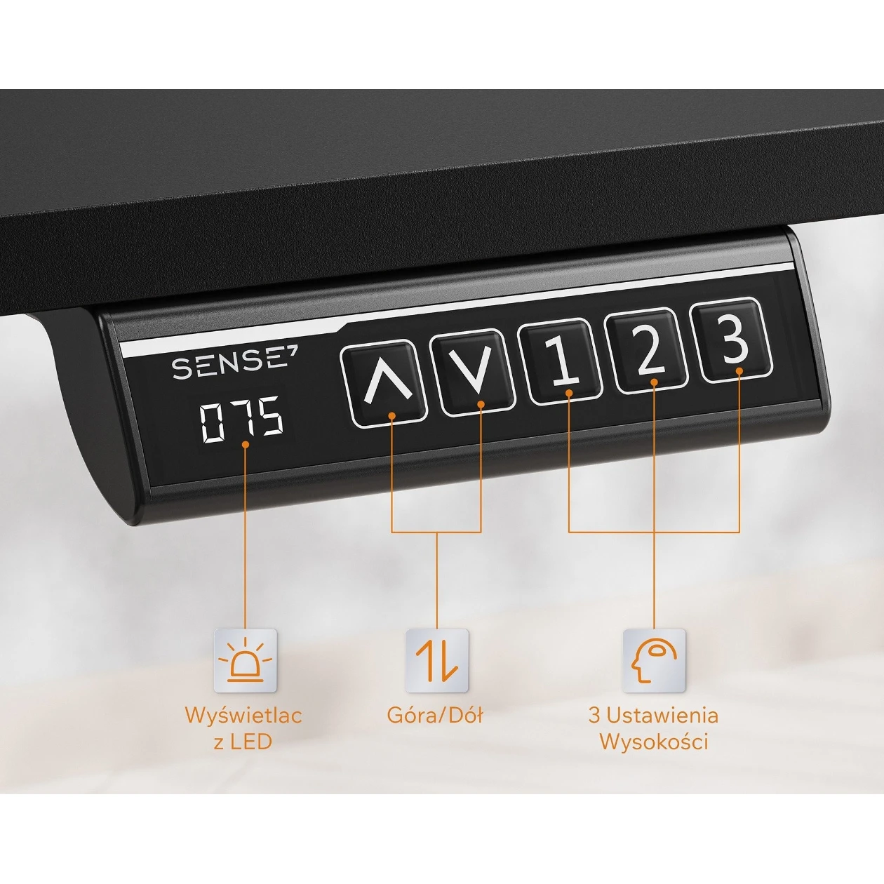 Регулируемый компьютерный стол Sense7 Nojo Light (140x70 см), Black [5]