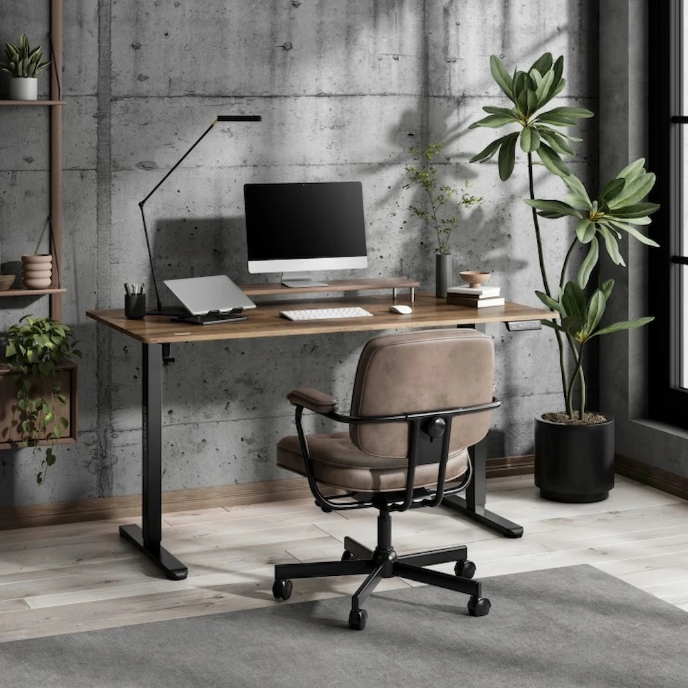 Регулируемый компьютерный стол Sense7 Nojo Light (140x70 см), Dark Brown [1]