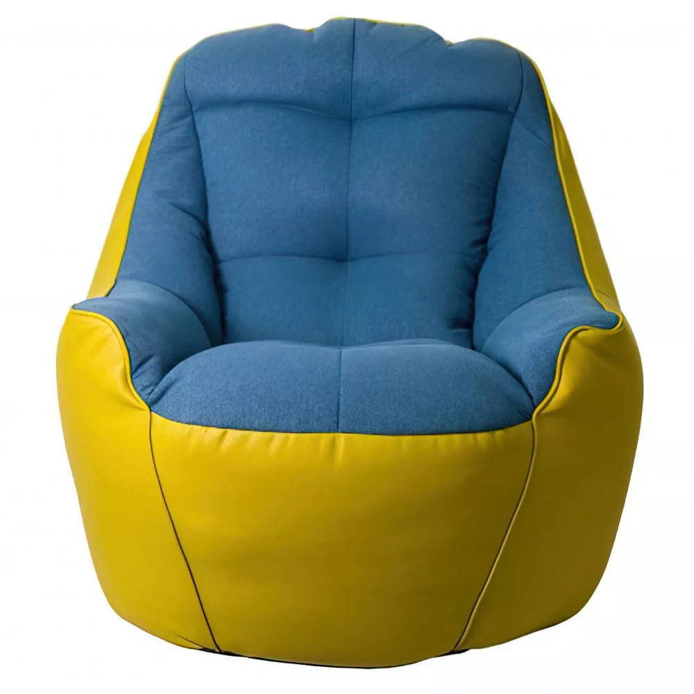 Fotoliu fără carcasă BigBoss Albastru-Galben – Explozia de energie și confort suprem [1]