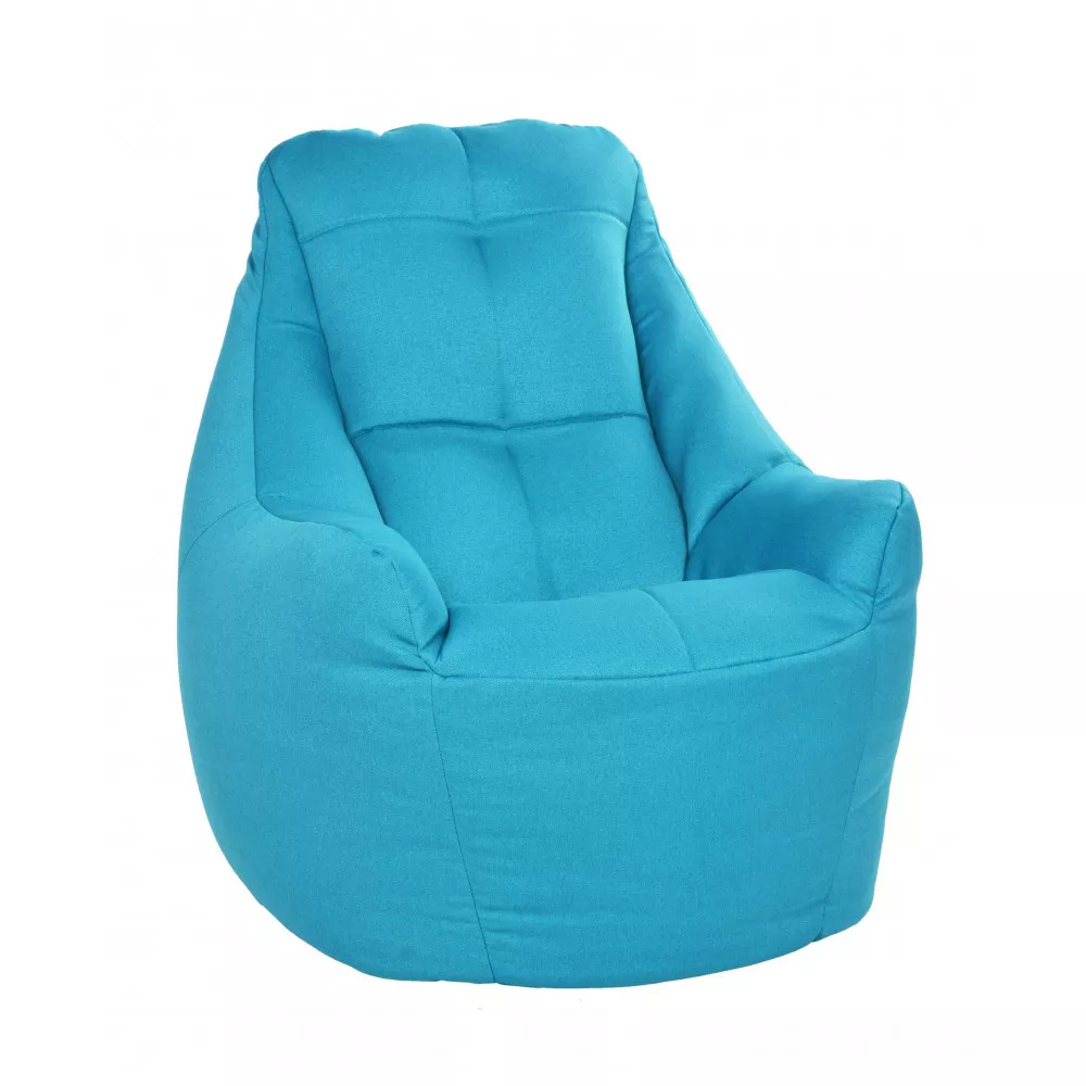 Кресла Bean Bag - Кресло без каркаса BigBoss из велюра, синее – Комфорт и стиль для вашего дома