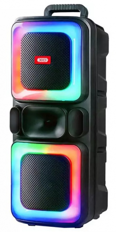 PartyBox - Boxă Portabilă Bluetooth XO F55 Boat 8″ Dual Speaker RGB, 20W (cu telecomandă și microfon cu fir)