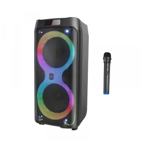 PartyBox - Портативная колонка DS41 Cody – 2x8", 40W, Bluetooth 5.0, Беспроводной микрофон, LED-подсветка
