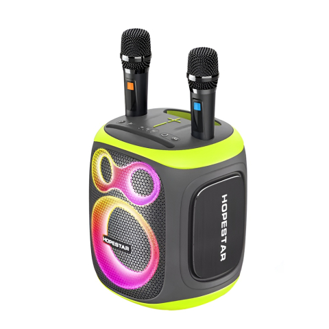 PartyBox - Boxă portabilă Hopestar Party130 cu 2 microfoane wireless – 120W, Bluetooth 5.3 și autonomie 8 ore pentru petreceri epice!