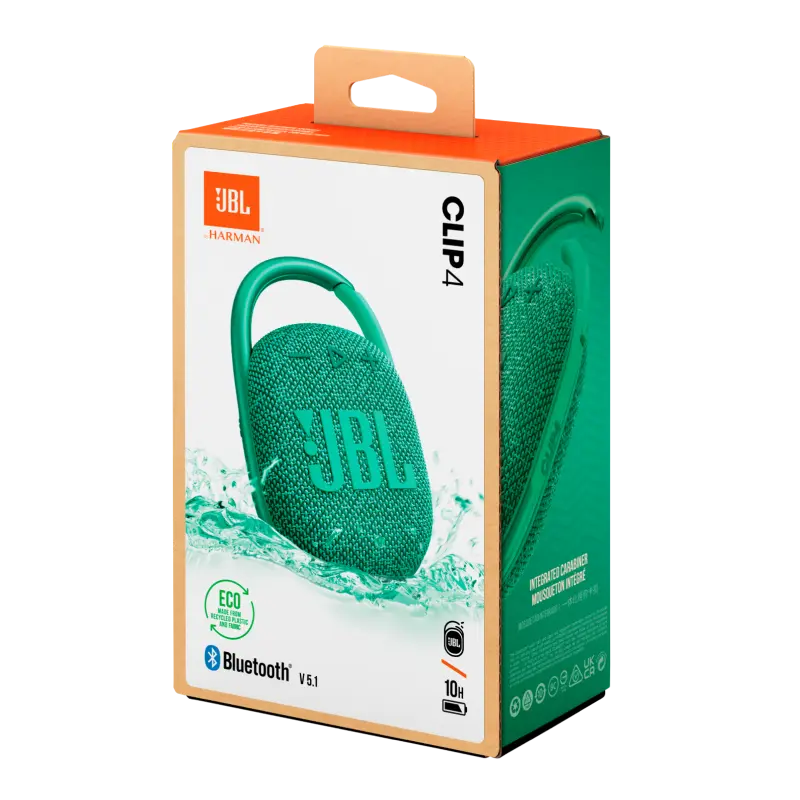 Boxă portabilă JBL Clip 4 ECO Verde – Sunet clar și rezistență extremă în ediție ecologică! [3]