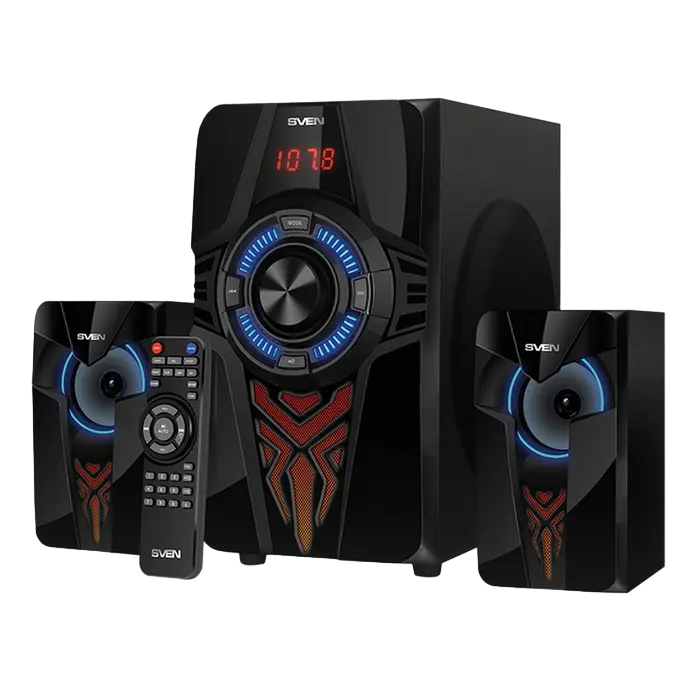 Boxe PC - Boxe SVEN "MS-2070" SD-card, USB, FM, remote control, Bluetooth, Black, 60w/30w + 2x15w/2.1
