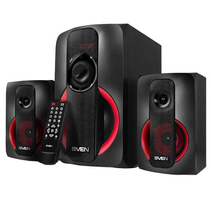 Boxe PC - Boxe SVEN "MS-304" SD-card, USB, FM, remote control, Bluetooth, Black, 40w/20w + 2x10w/2.1