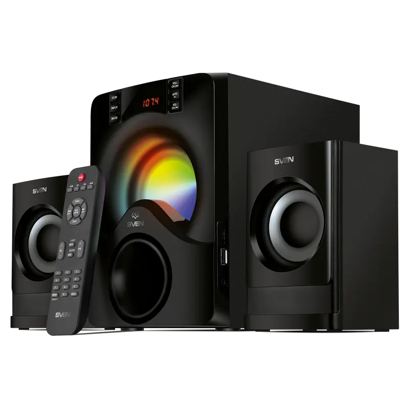Boxe PC - Sistem Audio 2.1 CH SVEN MS-312, Negru – Sunet Puternic și Clar pentru Birou sau Acasă