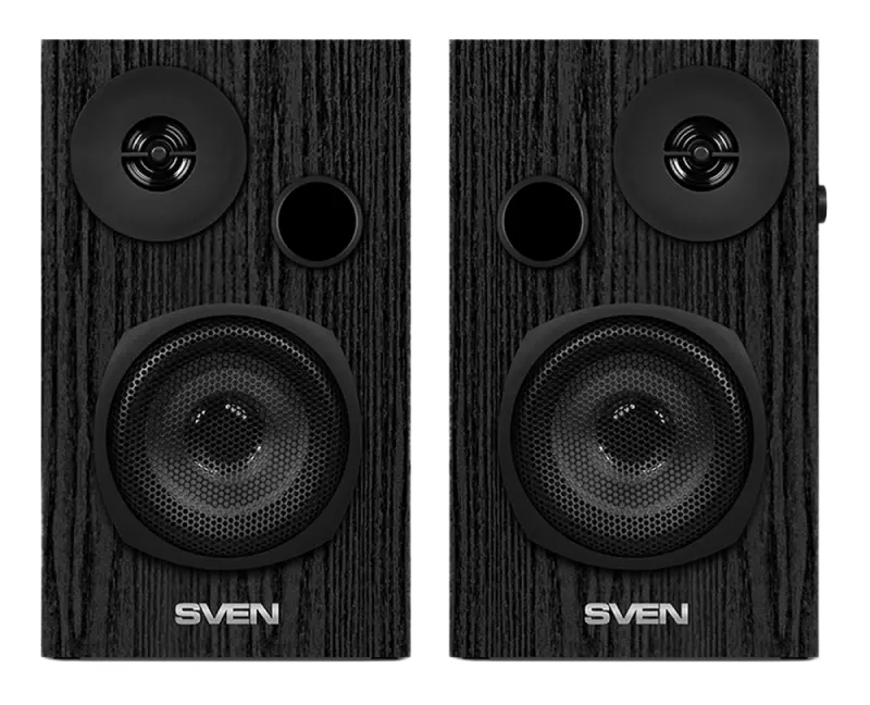 Boxe PC - Boxe multimedia SVEN SPS-585 (Negru) – Sunet stereo clar și design clasic din MDF!