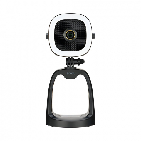 Electronice - Boya All-in-one USB Microphone with LED Ring Light, 4K Camera (BY-CM6B), USB A to C (1.2m), Black