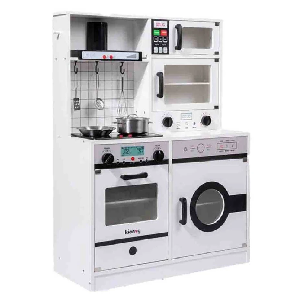 Mobilier de jucărie - Bucătărie din lemn pentru fetițe cu sunete și lumini – Design Premium (Art. 63246)