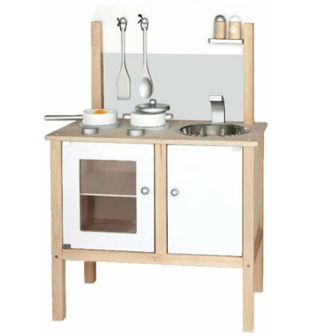 Jucării - BUCĂTĂRIE DIN LEMN VIGA CU ACCESORII – JOACĂ EDUCATIVĂ ȘI DISTRACTIVĂ