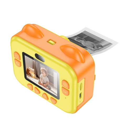 Camera Duală cu Funcție de Printare pentru Copii DV204 Galben [1]