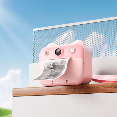 Camera Duală cu Funcție de Printare pentru Copii DV204 Roz [2]