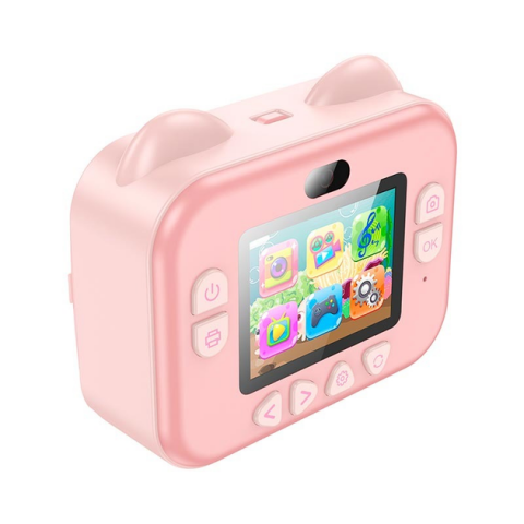 Camera Duală cu Funcție de Printare pentru Copii DV204 Roz [1]