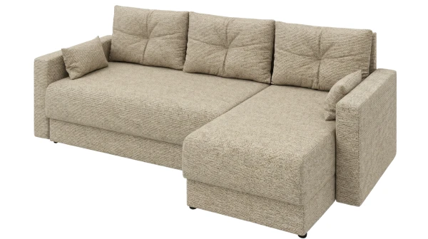 Canapele - Canapea de colț extensibilă Euro Casa Spic de grâu (220x137x82 cm, Spațiu dormit 195x130 cm, Colț Universal, Ladă depozitare)