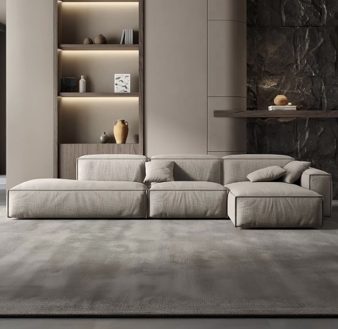 Canapea de colț extensibilă Paris (4000 x 1500 mm), Gri [3]