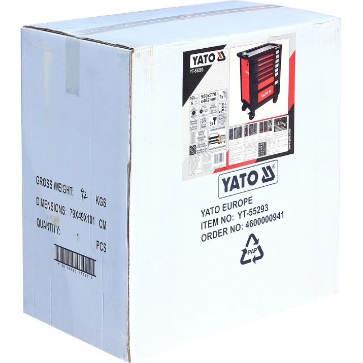 Cărucior / Dulap scule profesional Yato YT-55293 (165 piese, 7 sertare) [4]