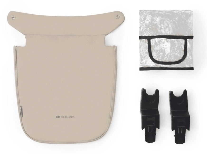 Cărucior Kinderkraft Newly 3în1 Mink Pro Beige (0-4 ani, Max 22 kg, Cadru Aluminiu 7.5 kg, Scaun Auto i-Size) [10]