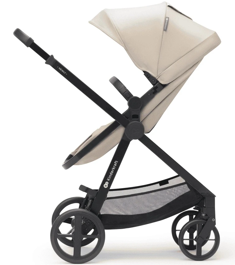 Cărucior Kinderkraft Newly 3în1 Mink Pro Beige (0-4 ani, Max 22 kg, Cadru Aluminiu 7.5 kg, Scaun Auto i-Size) [8]