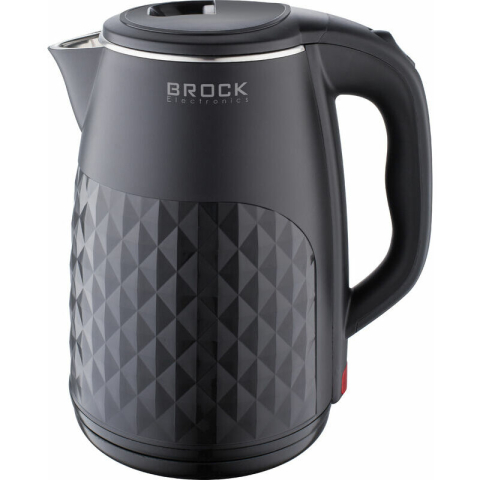 Электрочайники - Электрический чайник BROCK WK 0618 BK – 1.8 л, 1500 Вт, нержавеющая сталь, вращающаяся база 360°