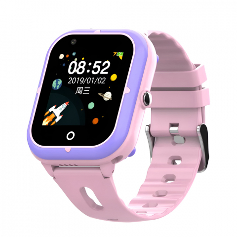 Electronice - Ceas inteligent pentru copii Wonlex Kids Watch 4G CT07S – Roz vibrant