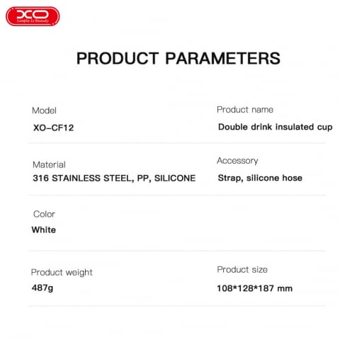 CF12 Kate Double Drink Insulation Cup 800ml [6]