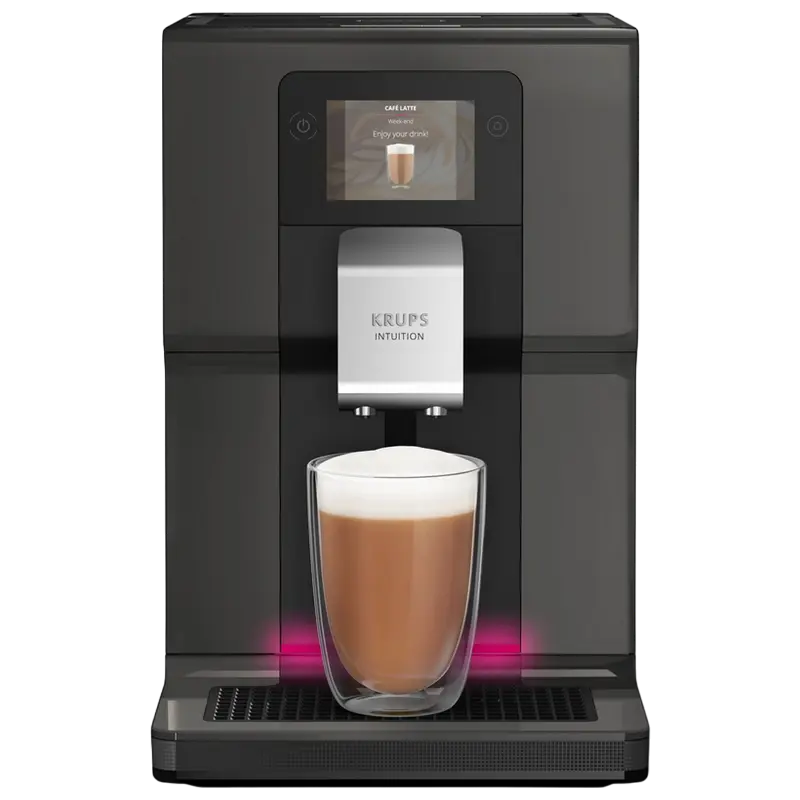 Aparate de cafea - Aparat de cafea Krups EA872B10, 1450W, 15 bar, 3L – espressor automat cu 11 rețete, antracit